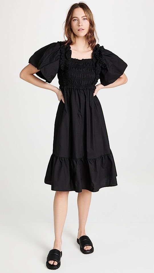 Ruffled Smocked Midi Dress | Shopbop