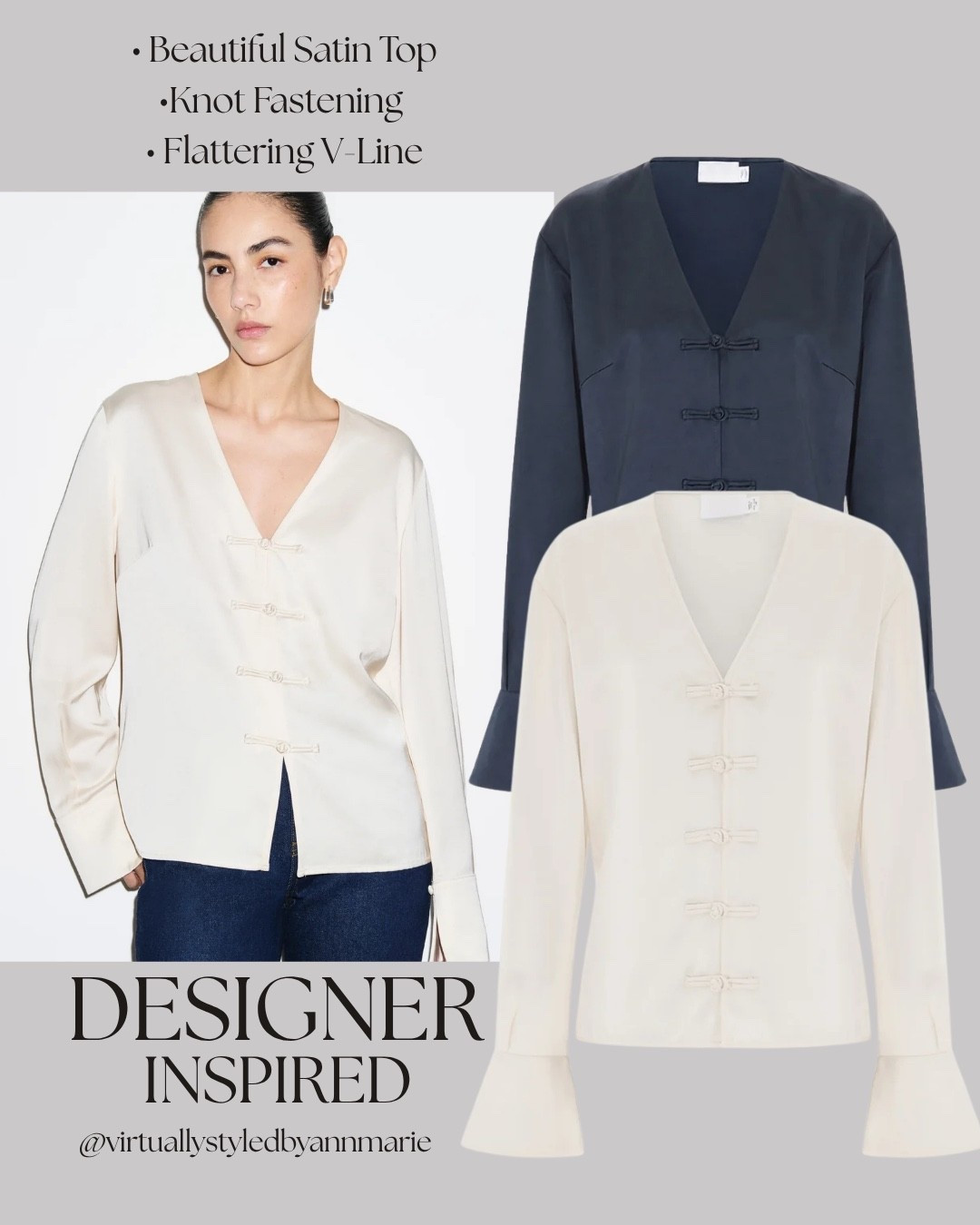V neckline knot fastened top

#LTKstyletip #LTKautumn