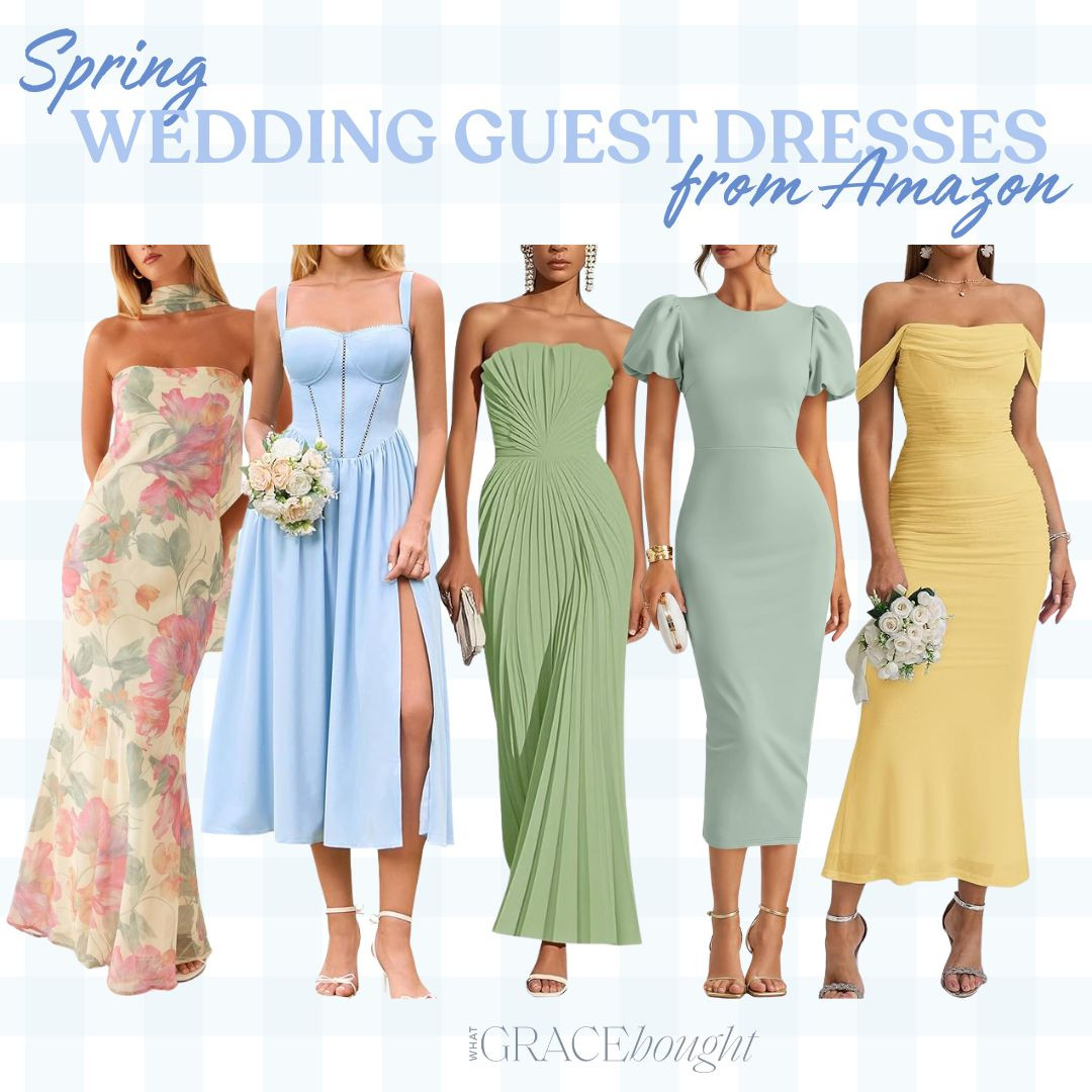 Spring wedding guest dresses from Amazon! 

 