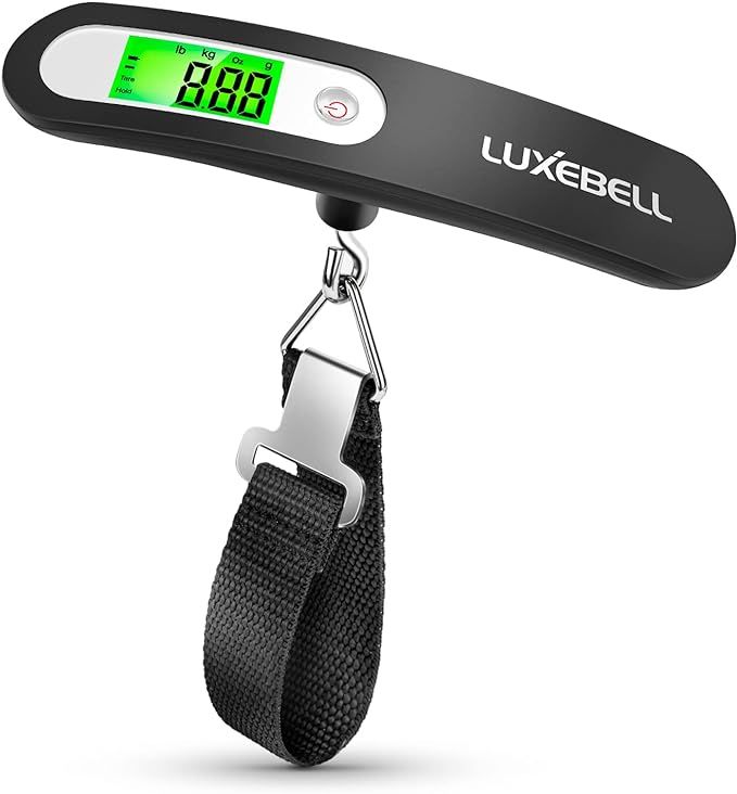 Digital Luggage Scale Gift for Traveler Suitcase Handheld Weight Scale 110lbs (Black) | Amazon (US)