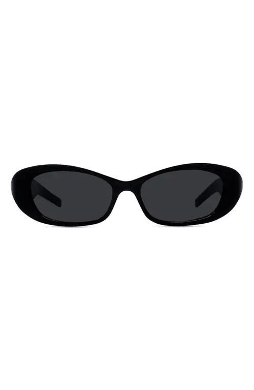 Givenchy 4G Liquid 54mm Cat Eye Sunglasses in Shiny Black /Smoke at Nordstrom | Nordstrom