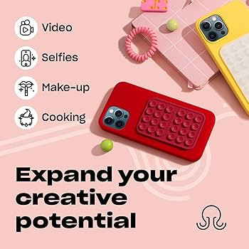 OCTOBUDDY Classic - Silicone Suction Phone Case Adhesive Mount - Hands-Free, Strong Grip Holder f... | Amazon (US)