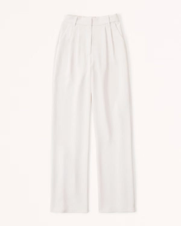 A&F Sloane Tailored Premium Crepe Pant | Abercrombie & Fitch (US)