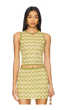 DEVON WINDSOR Lata Top in Pistachio Stripe from Revolve.com | Revolve Clothing (Global)