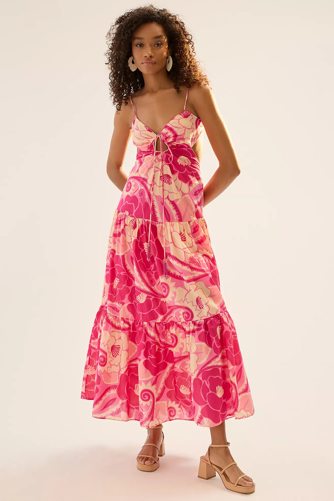 Farm Rio Cutout Halter Dress | Anthropologie (US)