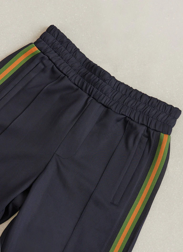 Stripe Jacquard Trackpants | Navy | Percival Menswear