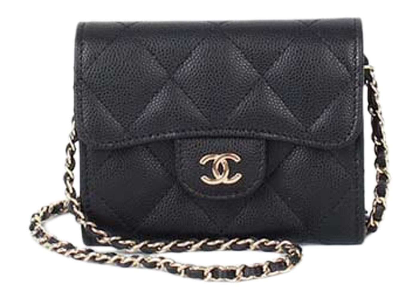 Women's Chanel Classic Mini Chain Wallet in Black (Ap0238/Y33352/C3906) | StockX