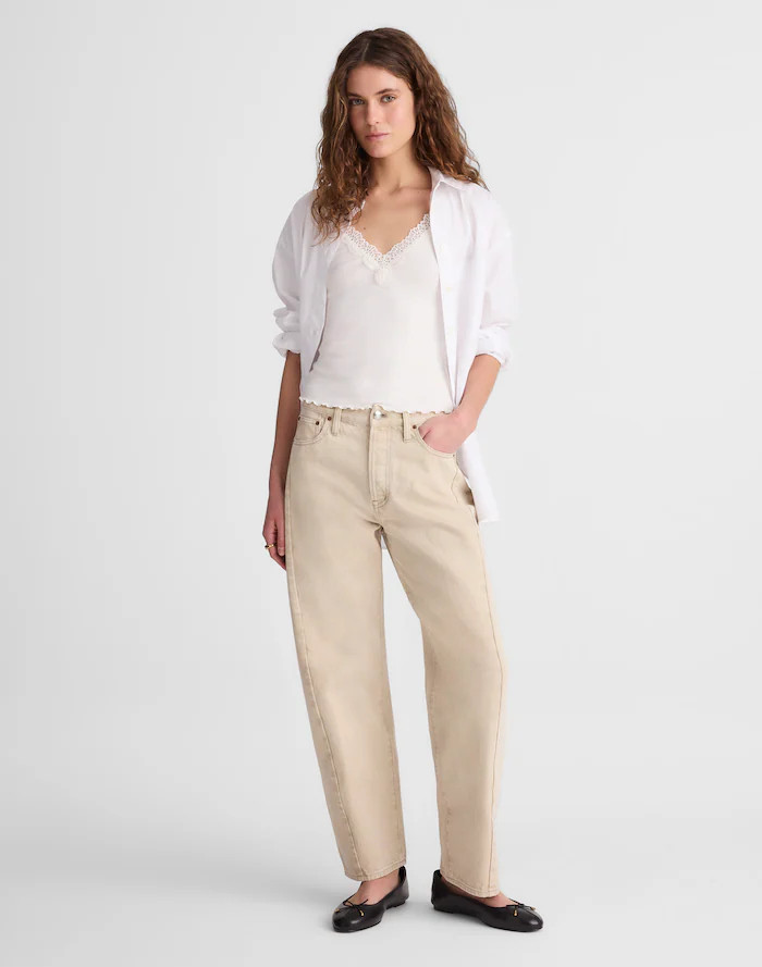 Pieced Barrel-Leg Jeans | Madewell