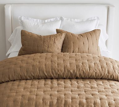 Belgian Flax Linen Tufted Quilt | Pottery Barn (US)
