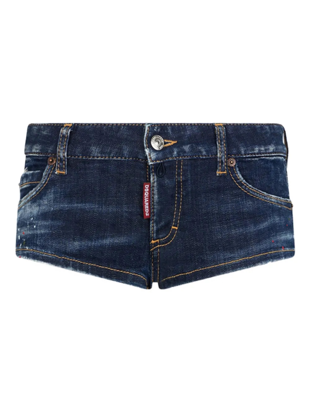DSQUARED2 Dark Busted Rebel Mini Shorts | Blue | FARFETCH | Farfetch Global