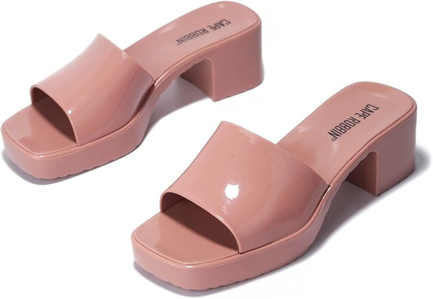 Cape Robbin Jelly Chunky Block Heel Sandals | Amazon (US)