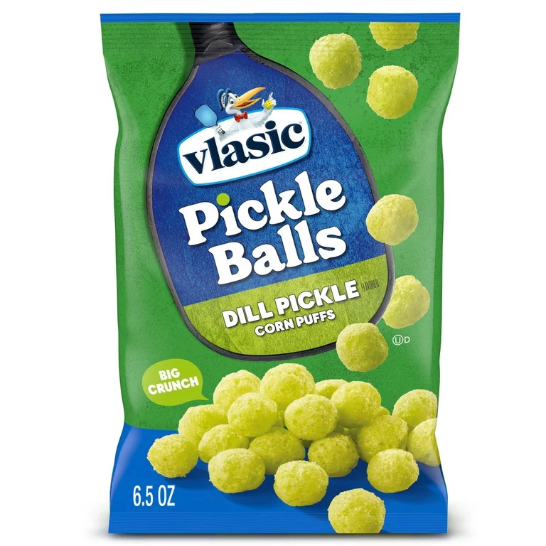 Vlasic Pickle Balls, Dill Pickle Flavored Corn Puffs, Funny Easter Gift for Pickle Fans, 6.5 oz. | Walmart (US)