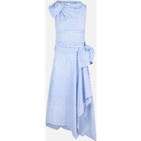 Bow Drape Shirting Cascade Dress | Size: 4 | Color: Sky Blue | Curio