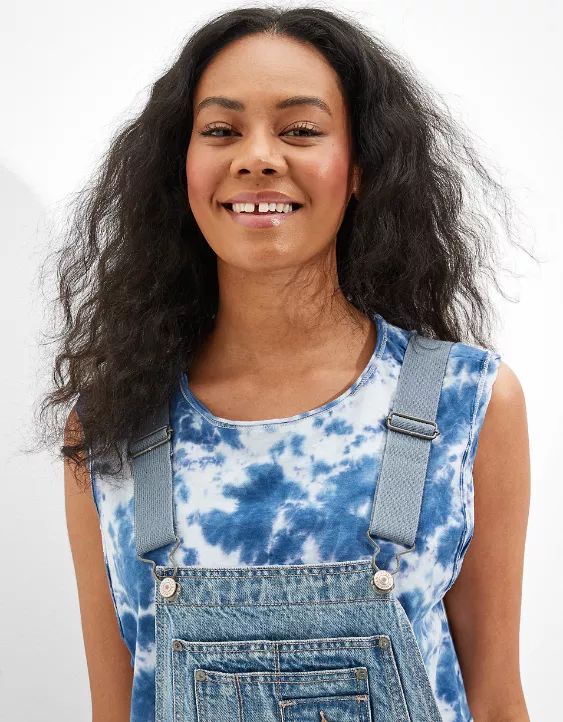 AE Denim '90s Boyfriend Short Overall | American Eagle Outfitters (US & CA)