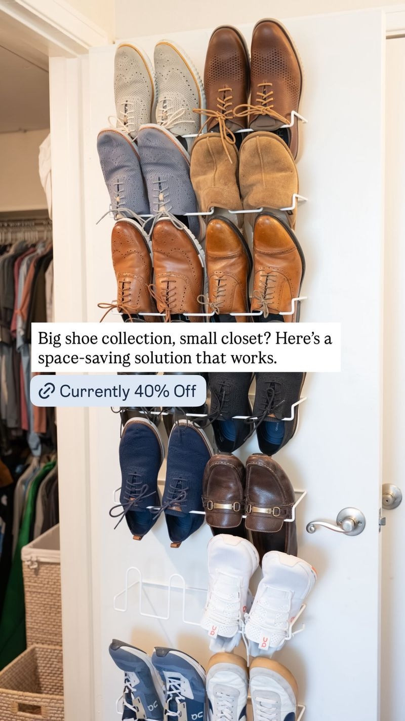 Big shoe collection, small closet? Here’s a space saving solution that works. #elfa

#LTKFindsUnder100 #LTKHome