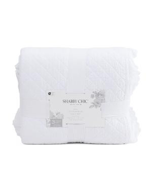 Phoebe Slub Quilt With Scallop Eyelet | TJ Maxx