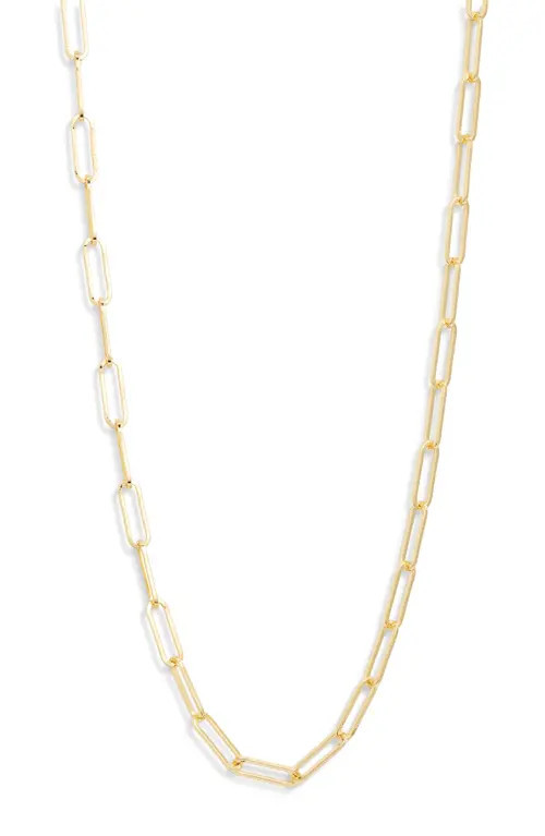 Nordstrom Demi Fine Paper Clip Necklace in 14K Gold Plated at Nordstrom | Nordstrom