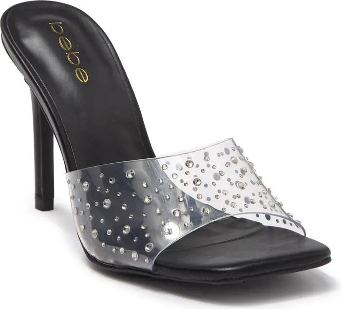bebe Madilynn Crystal Encrusted Stiletto Sandal | Nordstromrack | Nordstrom Rack