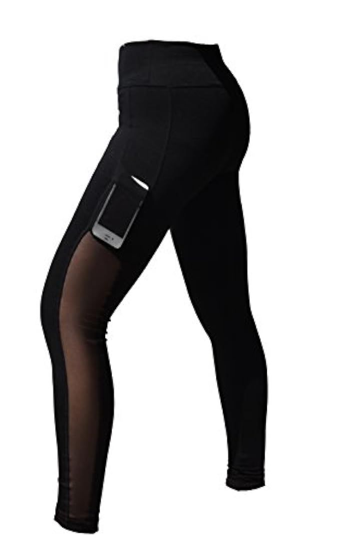 Women High Waist Sports Mesh Tights Workout Running Pant Legging with Side Pocket | Amazon (US)