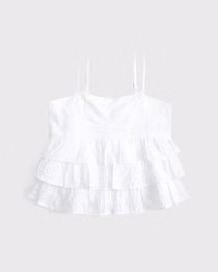 ruffle babydoll top | Abercrombie & Fitch (US)