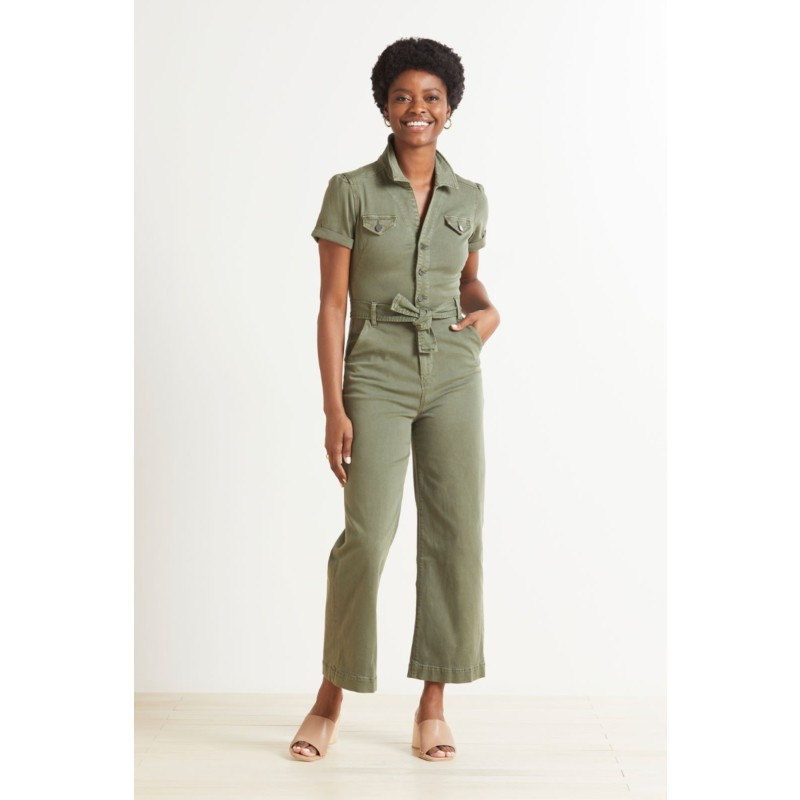 PAIGE Short Sleeve Anessa Jumpsuit | EVEREVE | Evereve