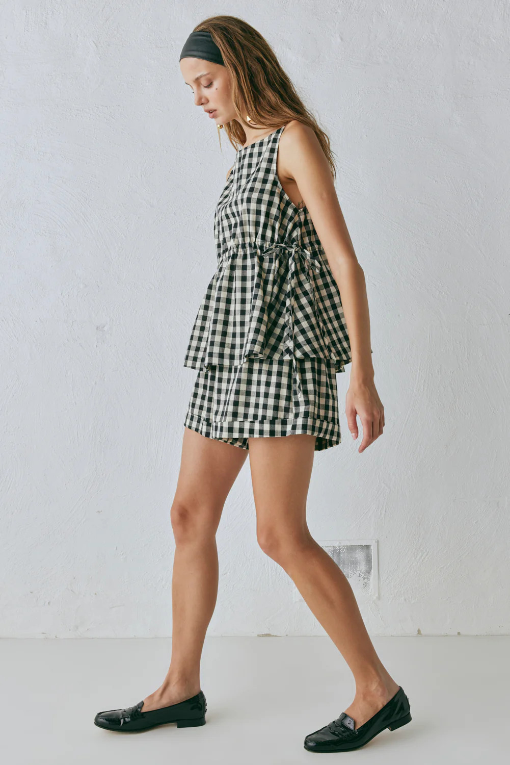 Freda Shorts Black Check | VRG Grl