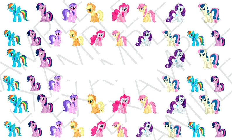 46 My Little Pony Nail Decals | Etsy | Etsy (US)