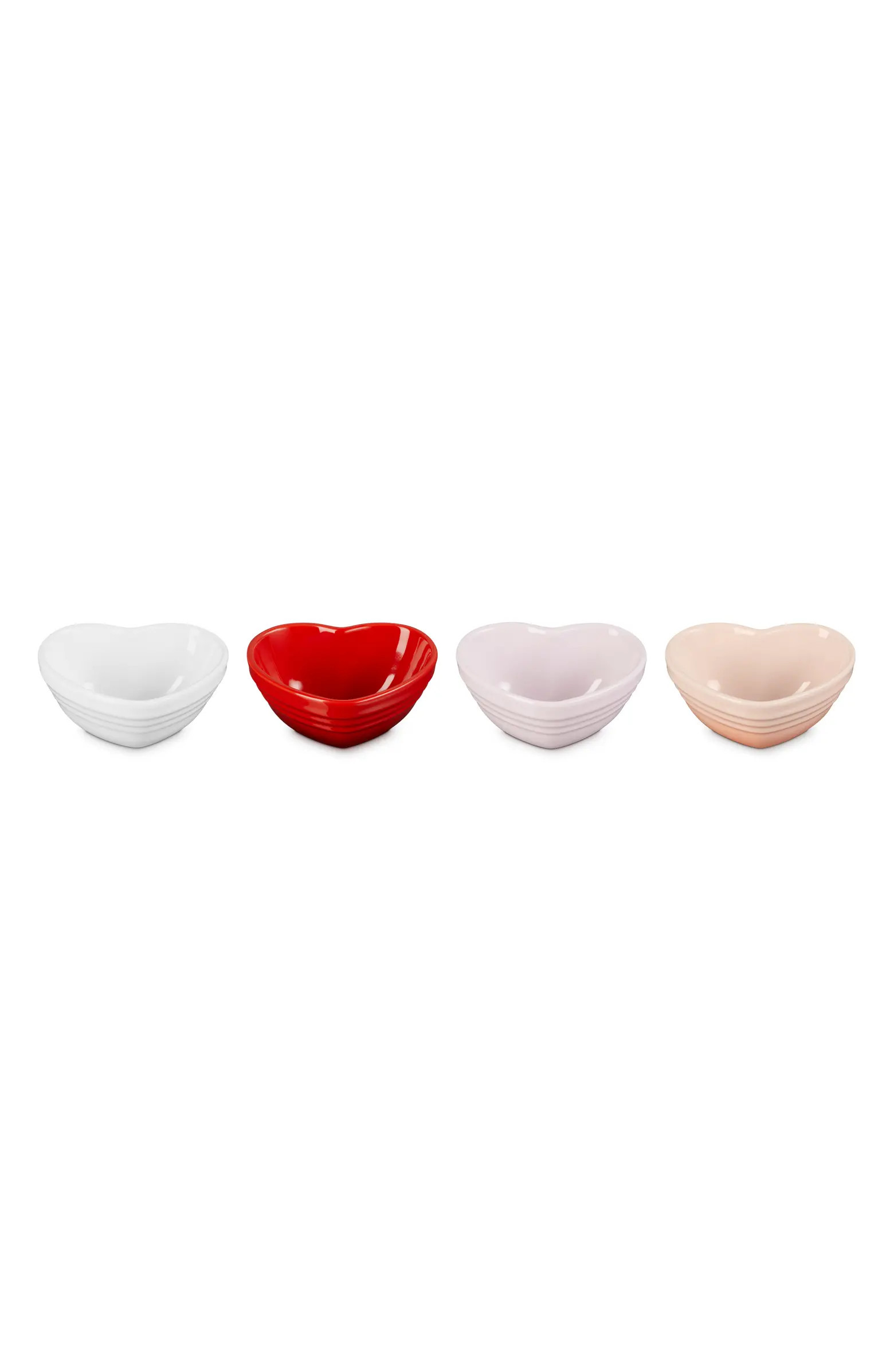 Set of 4 Stoneware Mini Heart Pinch Bowls | Nordstrom