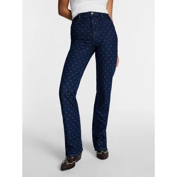 Kacey Lee Women's High Rise Bootcut Jeans, Sizes 0-18 | Walmart (US)