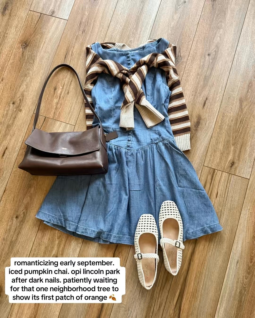 early fall outfit. denim dresses. striped cardigan. abercrombie outfit.

#LTKSeasonal #LTKSaleAlert #LTKootd