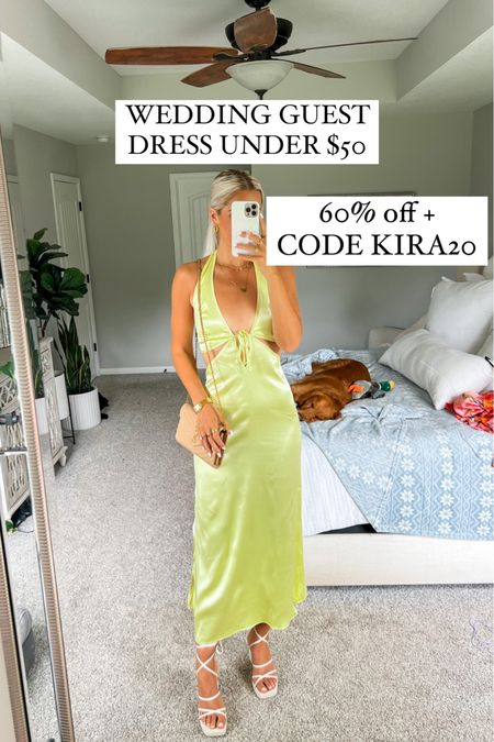 CODE: KIRA20 - wedding guest dress on sale and under $50! wearing a size 4 — true to size! 

#LTKstyletip #LTKwedding #LTKsalealert
