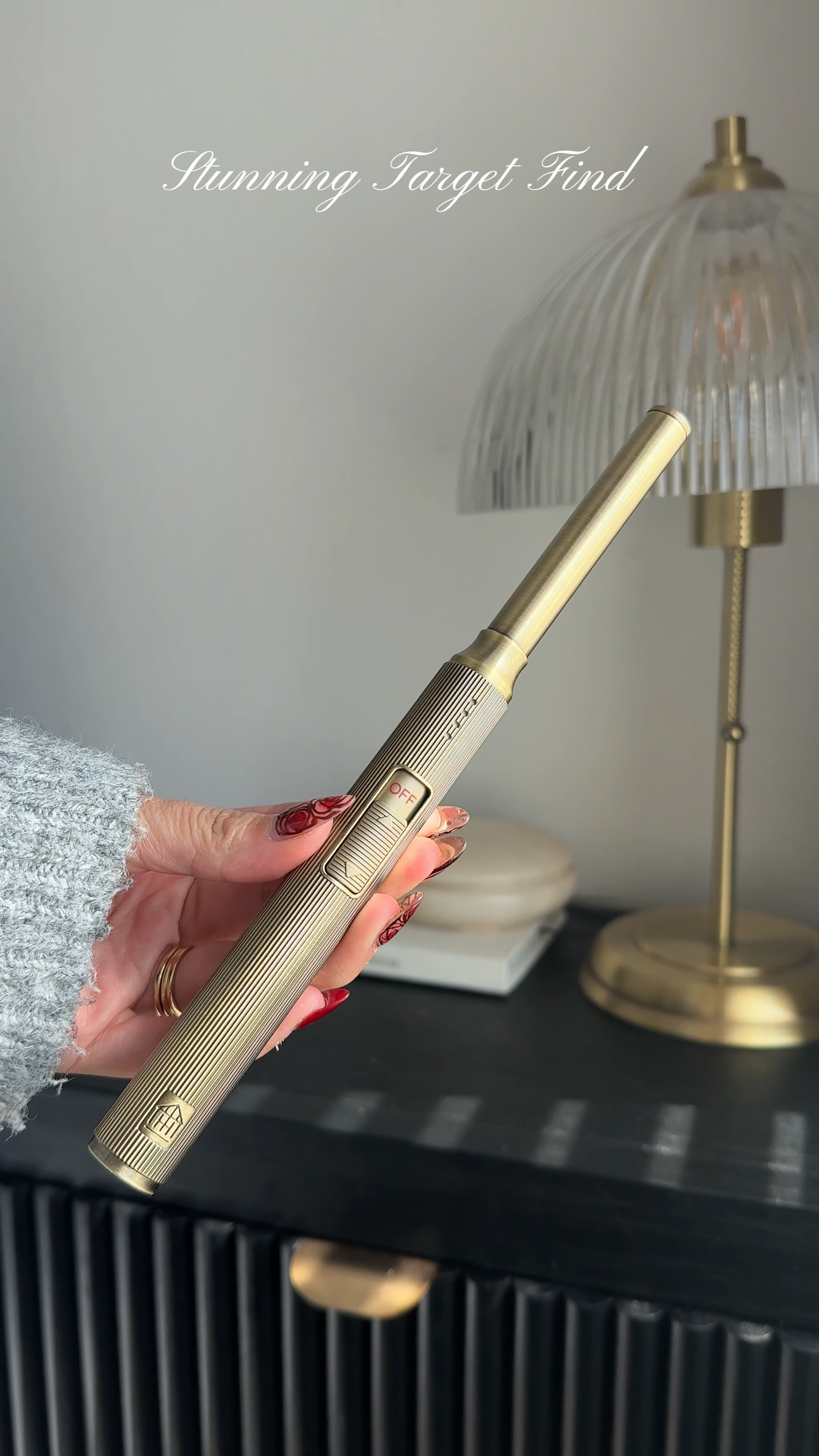This stunning ribbed brass rechargeable stick lighter is perfect for lighting candles and adding such an elegant touch to my home 

#LTKGiftGuide #LTKHome #LTKFindsUnder50