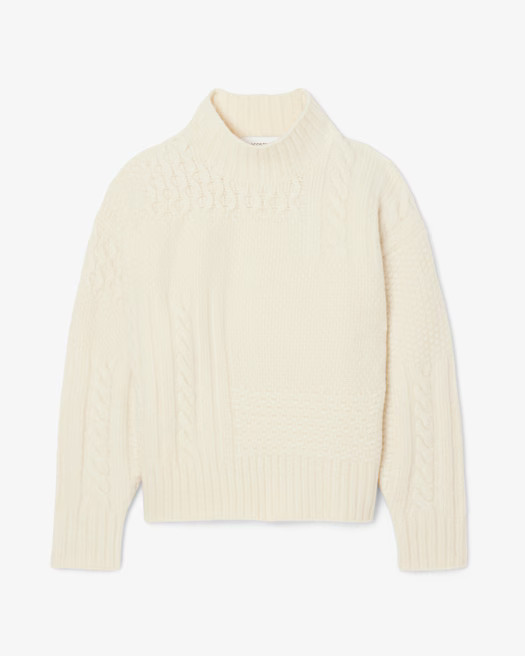 Women's Patchwork Effect High-Neck Wool Sweater | Lacoste (US)