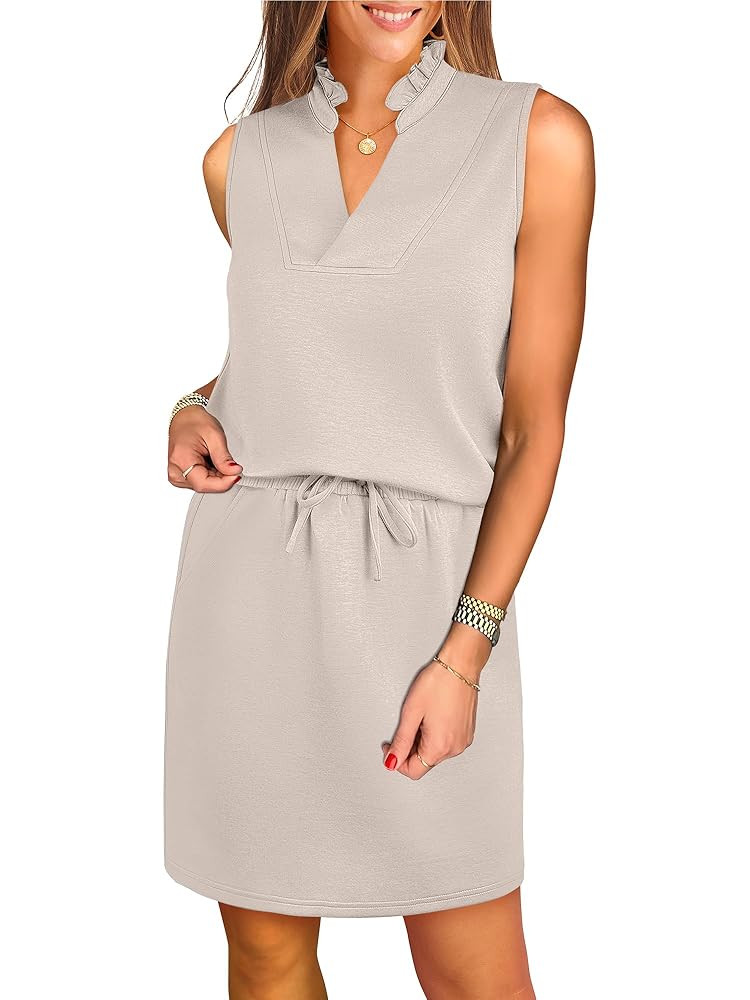 ANRABESS Womens 2 Piece Outfits Tennis Workout Summer Sets Sleeveless Top And Skirt 2025 Casual L... | Amazon (US)