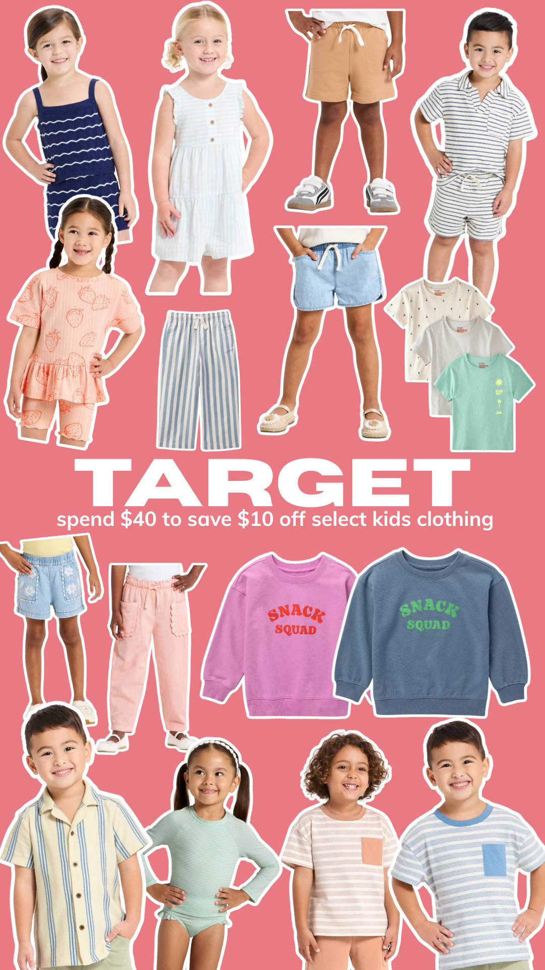 Until July 18, spend $40 and save $10 on select kids clothing!

I love Target clothes for the kids, because not only is it cute, but also affordable!

target, target kids clothes, target kids finds, target creator, target fashion, target kids fashion @target 

 #LTKSaleAlert #LTKBaby #LTKKids