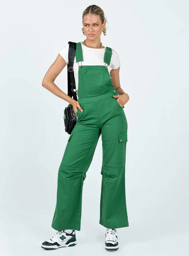 The Dreya Overalls Green | Princess Polly US