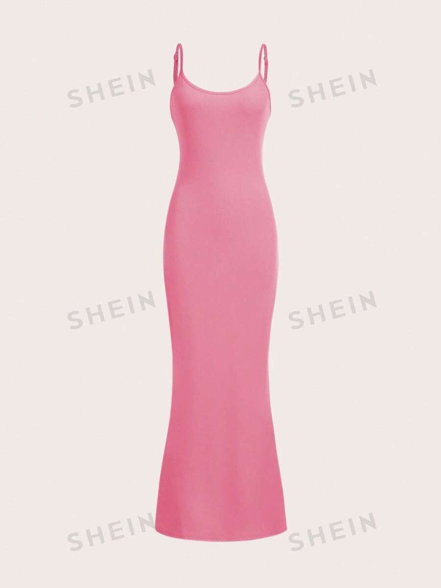 SHEIN EZwear Solid Cami Dress | SHEIN