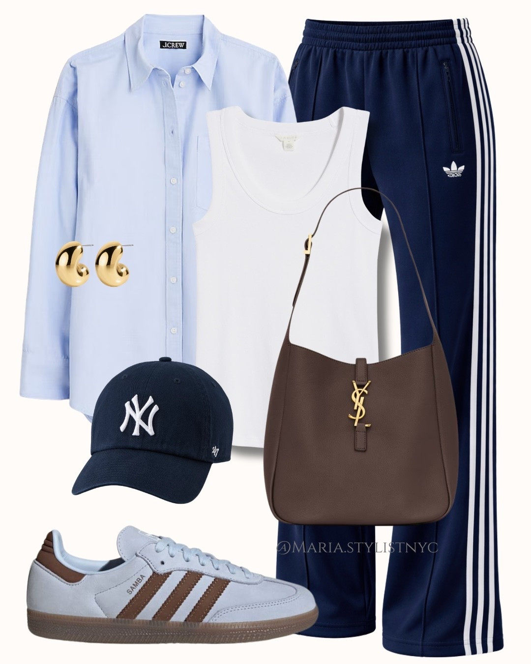 An easy formula for looking put together on casual days ✨
Track pants + tank + oversized shirt + luxe accessories = effortless every time.

#LTKootd #LTKSeasonal #LTKgrwm