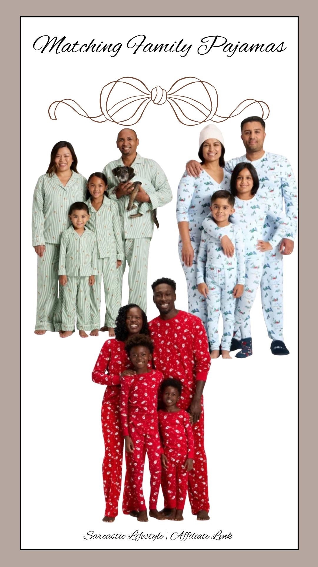 The best way to spread Christmas cheer? Matching PJs every year!

#MatchingPajamas #FamilyChristmasPJs #ChristmasJammies #HolidayTraditions #FestiveFam #MatchingFamilyPJs #CozyChristmas #ChristmasMorning #HolidayMatching #FamilyMoments #ChristmasInspo #HolidayStyle #TisTheSeason #ChristmasReady #MerryAndBright

#LTKFamily #LTKSeasonal #LTKHoliday