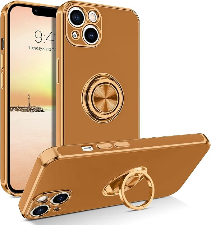 BENTOBEN iPhone 13 Case, Phone Case iPhone 13, Slim Fit 360° Ring Holder Shockproof Kickstand Ma... | Amazon (US)