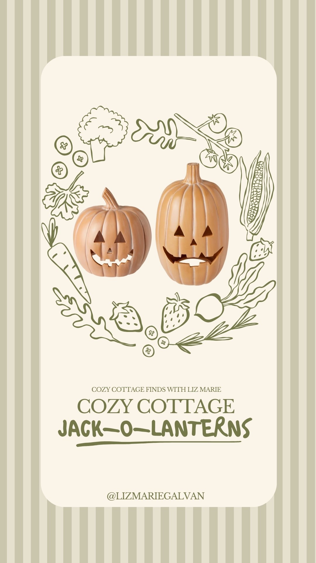Cozy cottage terracotta jack-o-lanterns under $30! 🎃