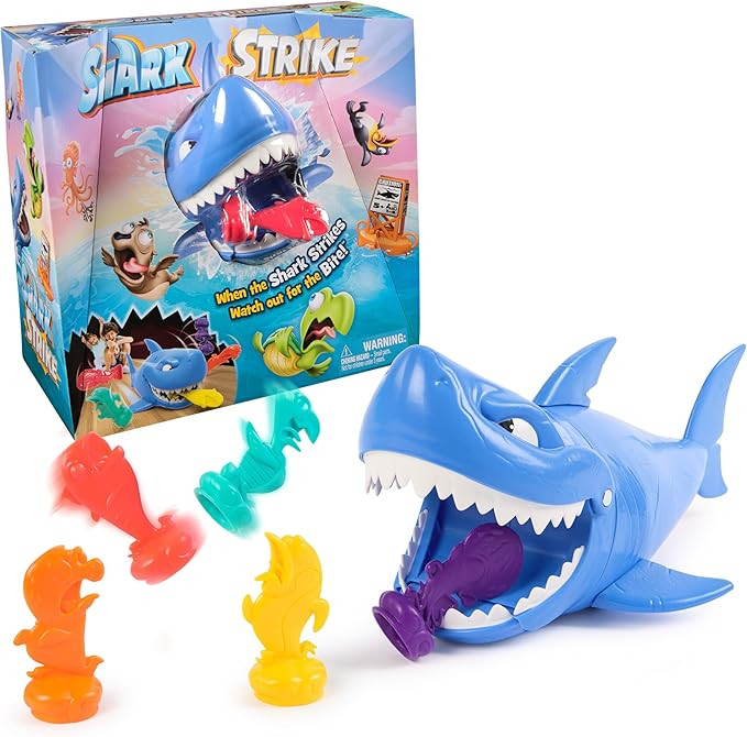 Spin Master Games, Shark Strike, Bowling Game with Wind-Up Jaw-Chomping Action, Easy Activity Toy... | Amazon (US)