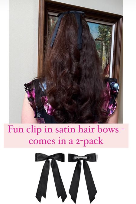Add a hair bow to your outfit this  Spring. These bows from Amazon come in a 2-pack and are very easy to wear.  #Springoutfit #whattowearforEaster #hairbows

#LTKstyletip
