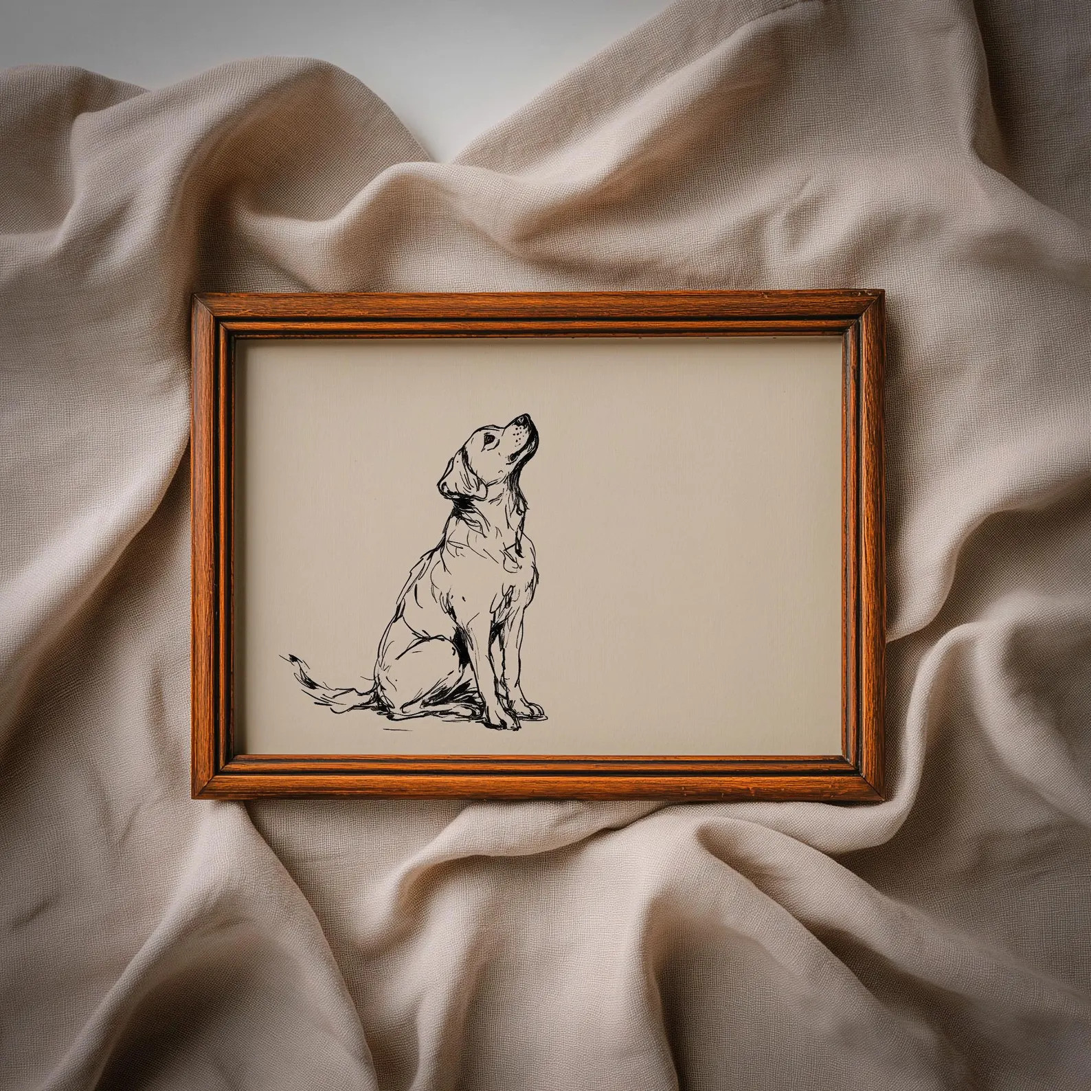 Vintage Dog Sketch Print: Labrador Retriever Line Art, Boho Neutral Nursery Wall Art (Printable) | Etsy (Global)