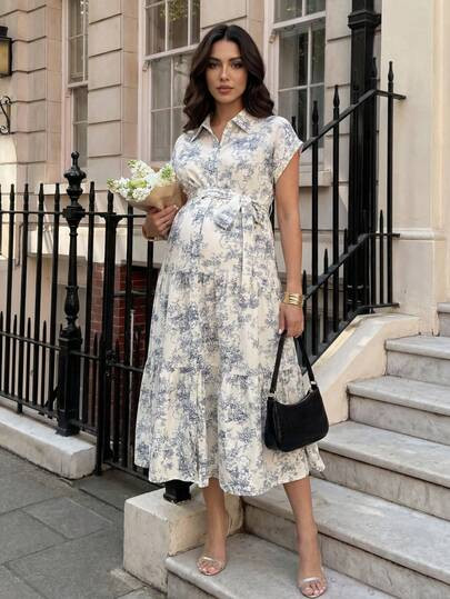 MaterniWear Summer Outfits Maternity Work Clothes Maternity Work Outfits   Maternity Work Dresses... | SHEIN