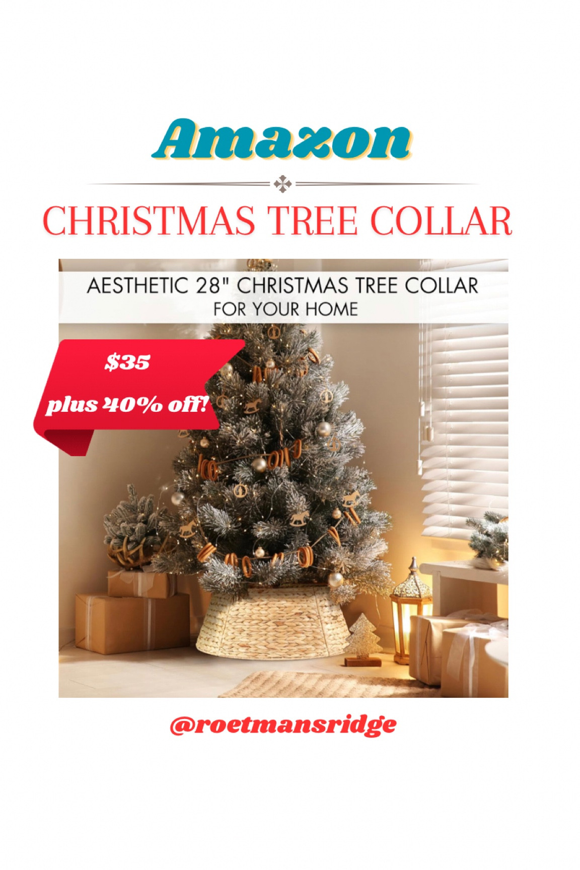 Beautiful woven hyacinth Christmas tree collar on super sale at Amazon! A simple way to update your tree this holiday season. 

Tree collar, tree basket

#LTKHoliday