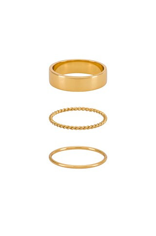 petit moments Stacker Ring Set in Gold from Revolve.com | Revolve Clothing (Global)