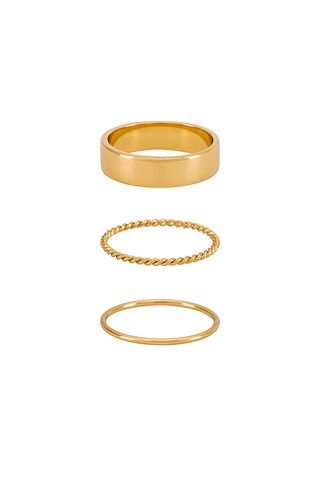 petit moments Stacker Ring Set in Gold from Revolve.com | Revolve Clothing (Global)