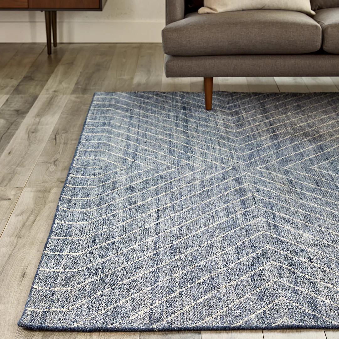 Parallel 8 x 10 Rug - Wave Blue / White | Article