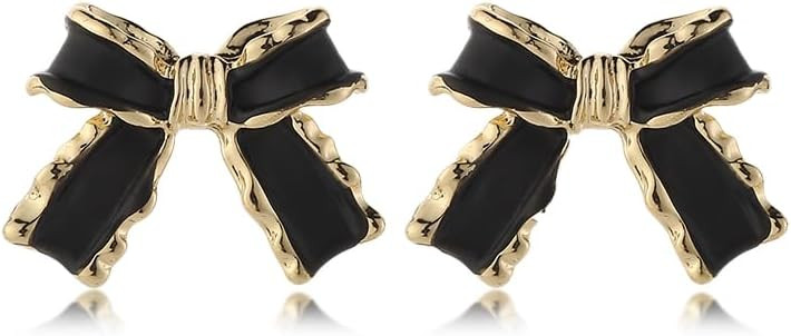 Bow Earrings for Women Rhinestone Drop Dangle Earrings Pearl Bowknot Trendy Ribbon Stud cute Earr... | Amazon (US)